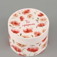 Коробка подарочная круглая &laquo;Помни, ты прекрасна&raquo;, 13&times;8.5 см