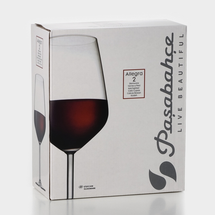 Набор стеклянных бокалов для вина «Аллегра», 490 мл, 2 шт Набор стеклянных бокалов для вина «Аллегра», 490 мл, 2 шт