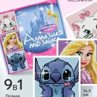 Алмазная мозаика &laquo;Мини-сюжеты&raquo; 9 в 1, полное заполнение, &laquo;Любимые герои&raquo;