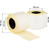 Термоэтикетки ТОП 58х60, 450 шт/рул, вт.40,  60 рул/уп