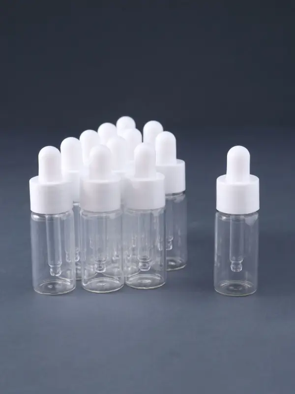 Флакон с пипеткой стекло, пластик, набор 12 шт., 7.5&times;2.2&times;2.2 см