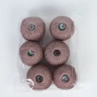 Нитки вязальные "Ирис" 150м/25г 100% мерсеризованный хлопок Набор 6шт (6404)