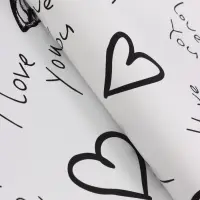 Пленка для цветов, "Бабочки и сердца", 57х57 см