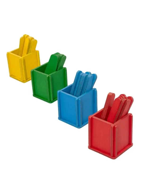 Игра развивающая деревянная "Палочки в стаканчиках" 04565