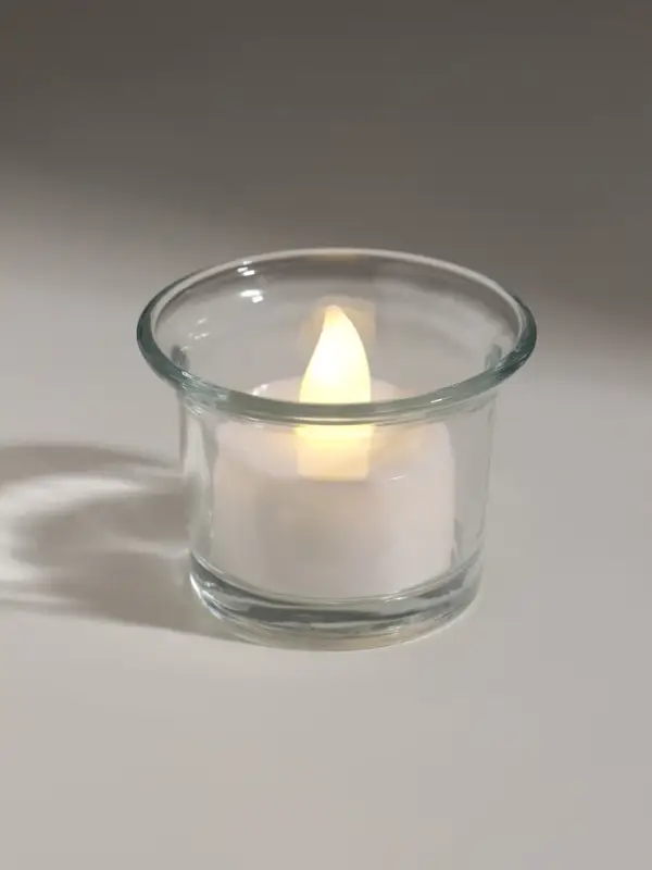Подсвечник стекло на 1 свечу  Подсвечник стекло на 1 свечу "Стаканчик" прозрачный 6.2х4,6х6,2 см