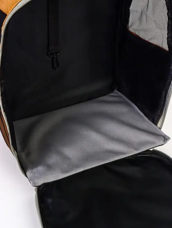 Рюкзак-переноска для кошек и собак, 30&times;21&times;41 см, серый, жёлтый