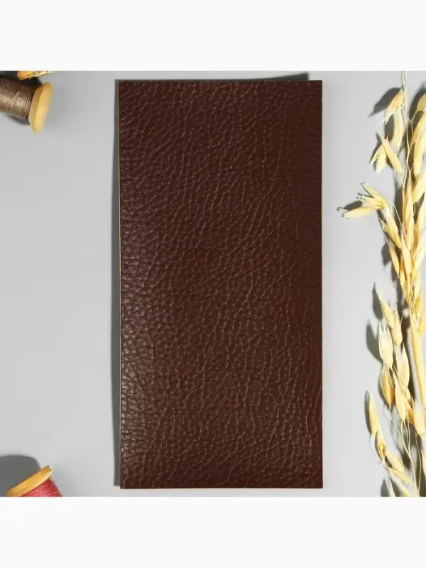 Заплатка клеевая из кожзаменителя, 10&times;20 см, тёмно-коричневая