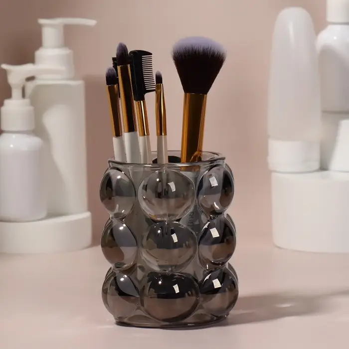 Подставка для хранения косметических принадлежностей &laquo;Bubble&raquo;, 10&times;8 см, чёрная