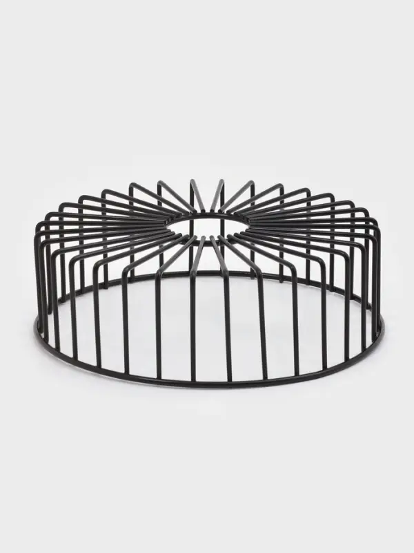 Корзинка - ваза для фруктов &laquo;Горшок&raquo;, 23&times;23&times;7 см, чёрная