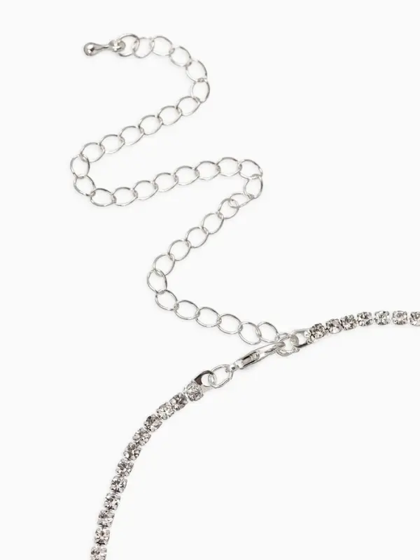 Набор 2 пред-а: серьги, колье Набор 2 пред-а: серьги, колье "Вечерний шик" лепестки, цвет бело-тёмно-синий в серебре