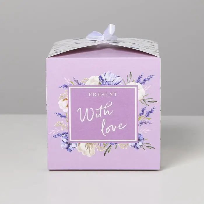 Коробка подарочная складная, упаковка, «With love», 12 х 12 х 12 см Коробка подарочная складная, упаковка, «With love», 12 х 12 х 12 см