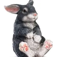 Садовая фигура 19 х 13 х 15 см полистоун Зайка толстый