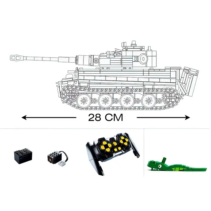 Конструктор Механо Sluban &laquo;Немецкий танк TIGER&raquo;, радиоуправление, 814 деталей