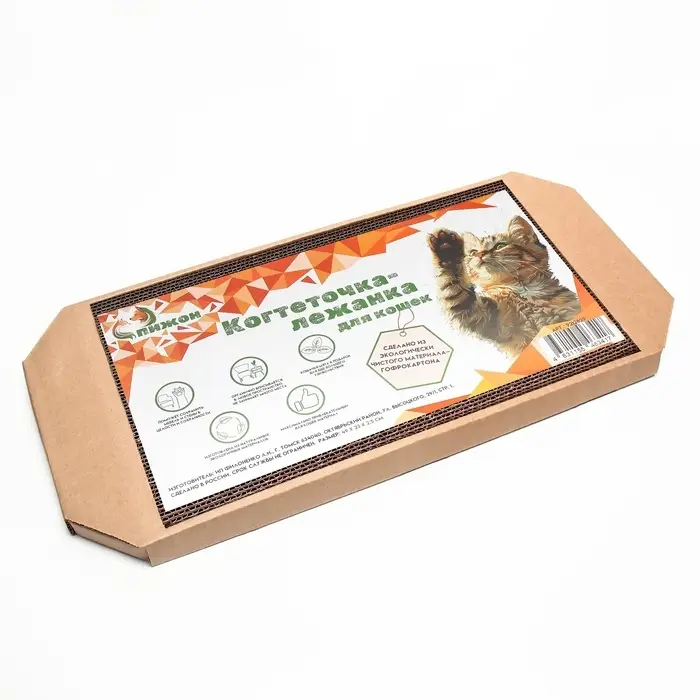 Когтеточка-лежанка для кошек &laquo;Пижон&raquo;, 49&times;23&times;2.5 см, КРАФТ, гофрокартон