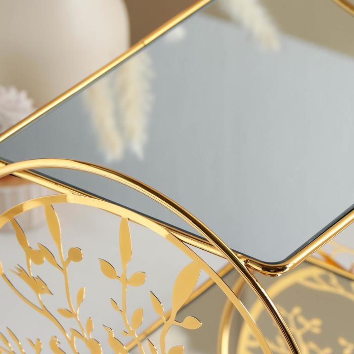 Подставка для десертов 2-х ярусная Tree, 28×19×27 см, цвет металла золотой