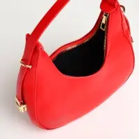 Сумка женская багет на молнии, 20.5&times;7&times;10.5 см, красная
