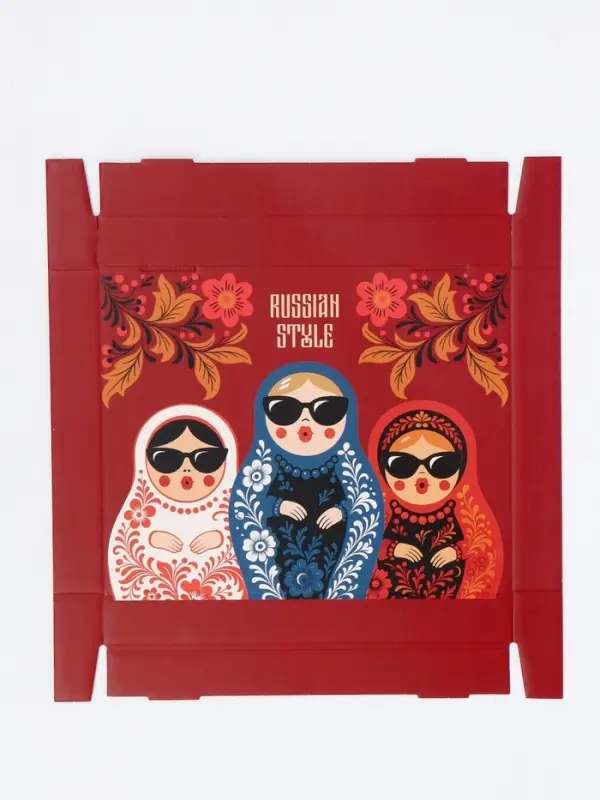 Коробка подарочная складная &laquo;Матрёшки. Русский стиль&raquo;, 31&times;25.5&times;16 см