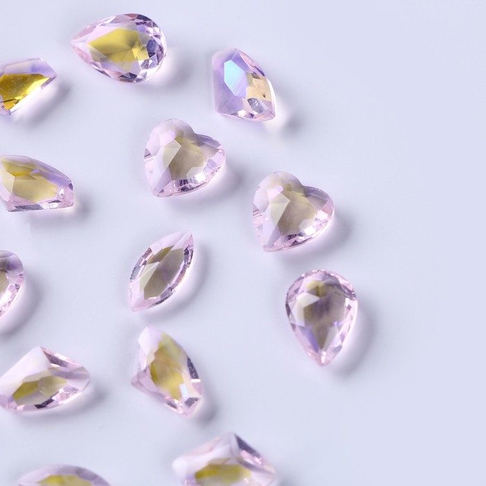 Камешки декоративные для творчества, набор 15 шт., цвет нежно розовый, камни — от 6 до 14 мм Камешки декоративные для творчества, набор 15 шт., цвет нежно розовый, камни — от 6 до 14 мм