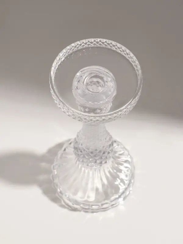 Подсвечник стекло  Подсвечник стекло "Монпелье" прозрачный d=8 см 8,8х8,8х22 см