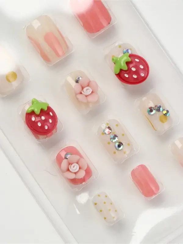 Детские накладные ногти &laquo;Капибара&raquo;, 12 шт.