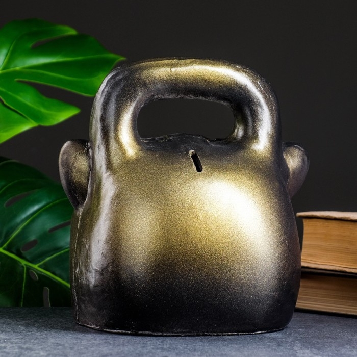 Копилка Копилка "Гиря тигр" бронза-золото 21см