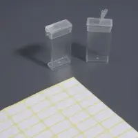 Органайзер для хранения мелочей, 64 баночки, 13&times;22&times;5 см, с наклейками, прозрачный