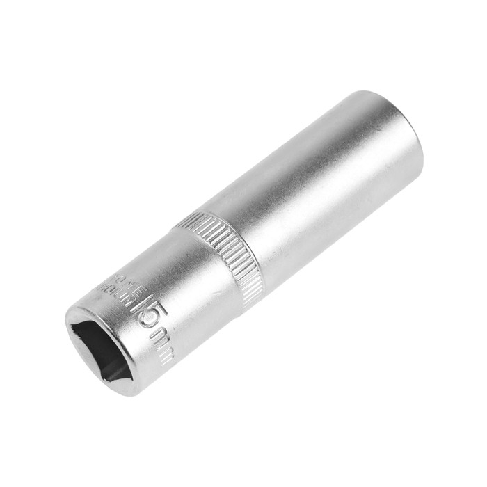 Головка торцевая шестигранная удлиненная ТУНДРА, под квадрат 1/2 Головка торцевая шестигранная удлиненная ТУНДРА, под квадрат 1/2", 15 мм, CrV