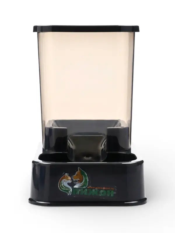 Автокормушка, 1.5 л, нескользящее основание, чёрная