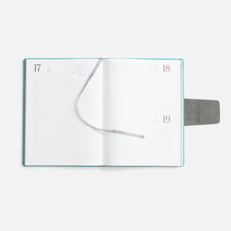 Ежедневник Grande Strap на заказ, датированный, бирюзовый