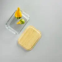 VETTA Контейнер для продуктов 1000мл, крышка бамбук, жаропрочное стекло