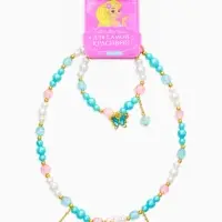 Набор детский "Выбражулька" 2 пред-а: бусы, браслет, бабочка с бусиной, розово-голубой
