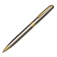 Ручка подарочная Calligrata. New, шариковая, поворотная, в футляре кожзам, корпус серебристый с золотым