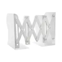 Подставка для книг раздвижная 3 отделения, металл, белая