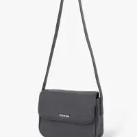 Сумка женская мессенджер TEXTURA на магните, 25&times;7.5&times;19 см, серая