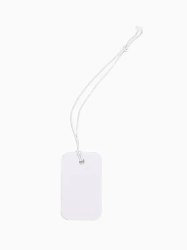 Ценники на верёвке, 100 шт. отверстие 2 мм, 2.5&times;1.5 см, белый