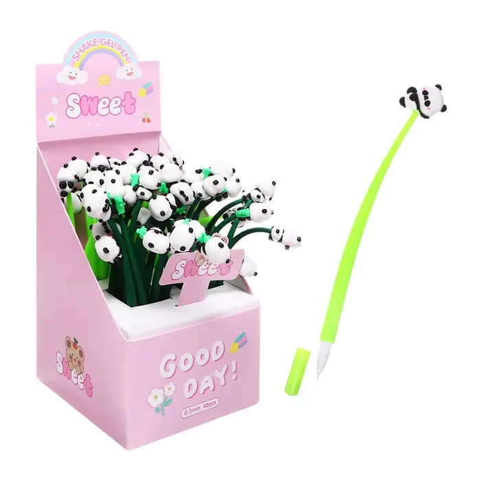 Ручка - прикол гелевая «Панда», синий стержень, МИКС Ручка - прикол гелевая «Панда», синий стержень, МИКС