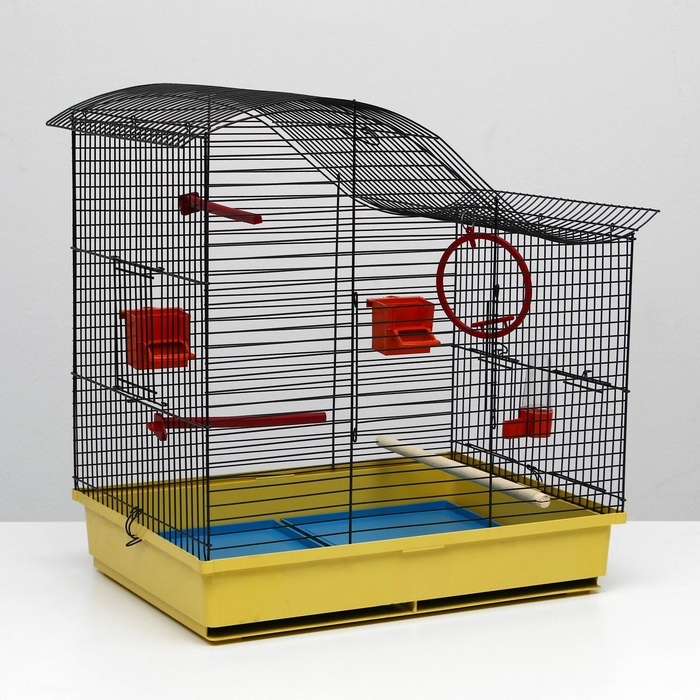 Клетка для попугая Клетка для попугая "Фиона", 3 яруса, 48 х 38 х 53 см, микс цветов