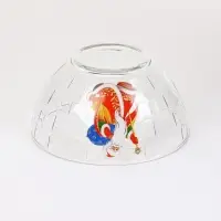 Салатник новогодний, d=16 см, стекло, прозрачный, рисунок МИКС