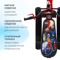 Снегокат Ника-Snowdrive «Робот», СНД3/Р2, цвет красный/чёрный/бордовый