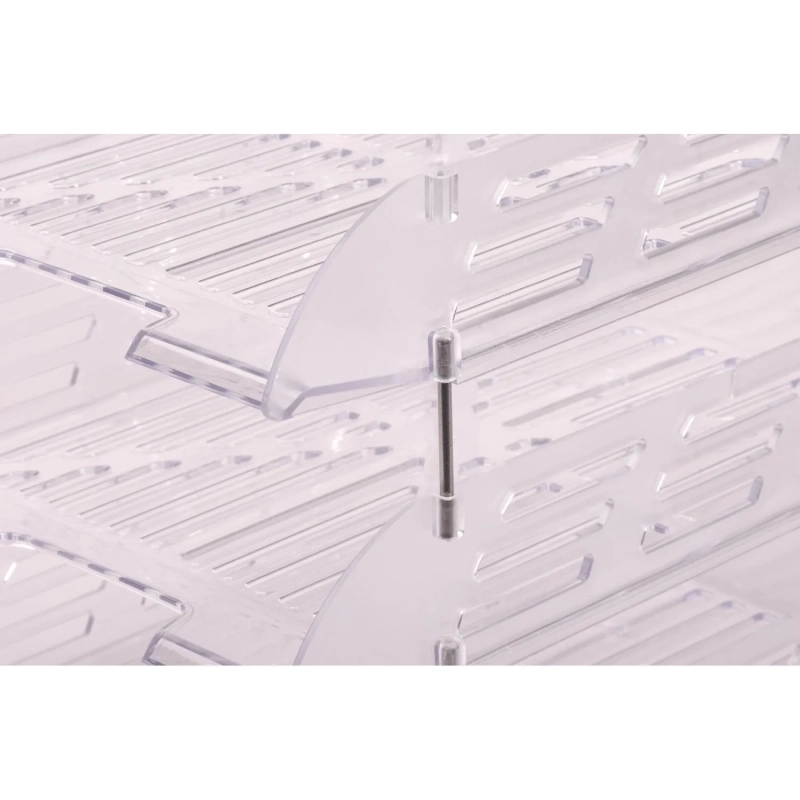 Лоток горизонтальный для бумаг Attache 2шт/наб на металл стерж прозрачный