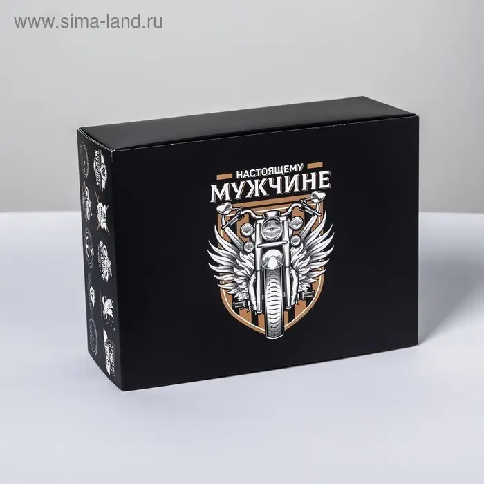 Коробка подарочная складная, упаковка, Gift for real man, 20 х 15 х 8 см Коробка подарочная складная, упаковка, Gift for real man, 20 х 15 х 8 см