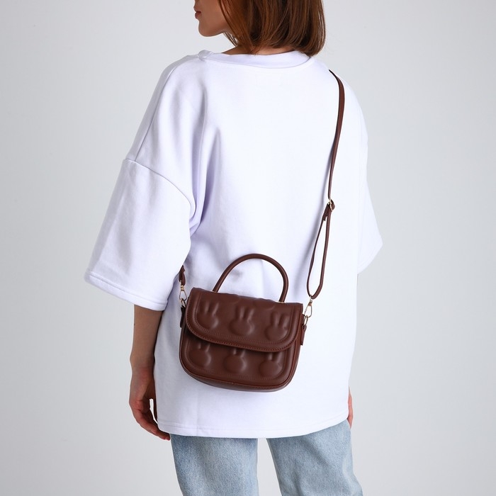 Сумка молодёжная на магните, цвет коричневый Сумка молодёжная на магните, цвет коричневый