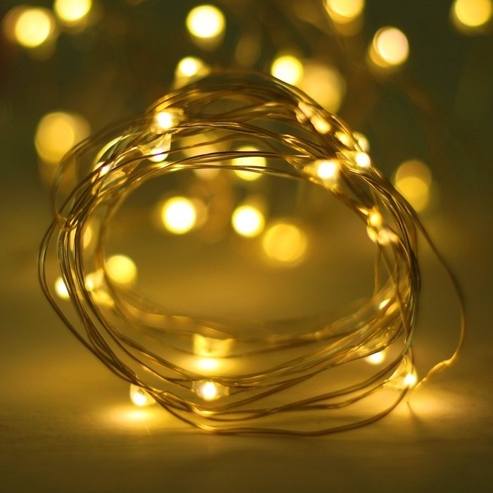 Светодиодная лента для воздушного шара, гирлянда, 2 метра, батарейка, цвет жёлтый Светодиодная лента для воздушного шара, гирлянда, 2 метра, батарейка, цвет жёлтый