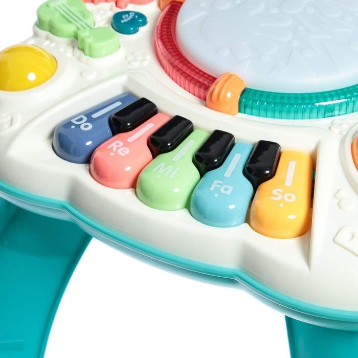 Развивающий столик, световые и звуковые эффекты, цвет бирюзовый Развивающий столик, световые и звуковые эффекты, цвет бирюзовый