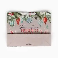 Пакеты подарочные, крафтовые &laquo;Спешу поздравить&raquo;, набор 3 шт. , 40&times;31&times;11.5 см
