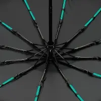 Зонт складной с УФ-защитой Ribstar, черный