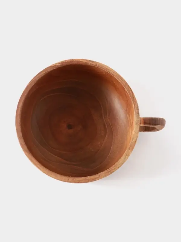 Миска с ручкой, 14&times;17&times;7 см, тиковое дерево