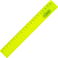 Линейка 20см  пластик желтый