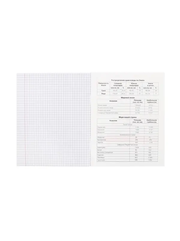 Тетрадь 48 листов в клетку &laquo;Приключения кота Пирожка&raquo; География, белые листы