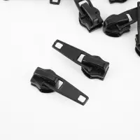 Бегунок автоматический для молнии &laquo;Спираль&raquo;, №7, 10 шт., цвет чёрный